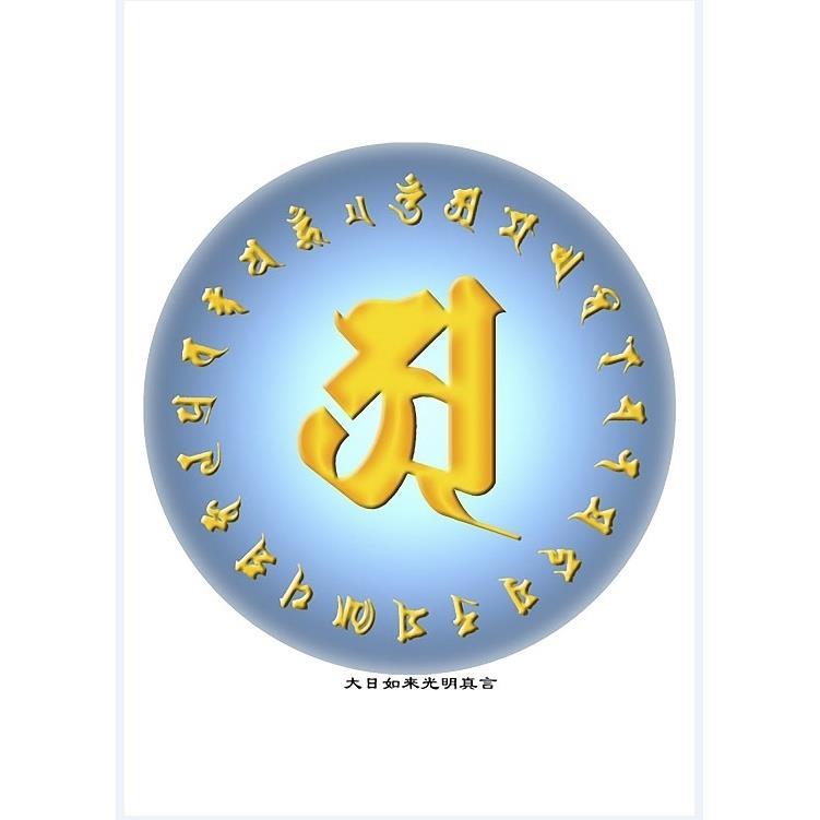 大日如来毗卢遮那佛大灌顶光真言咒语咒轮种子字画像佛教相纸塑封