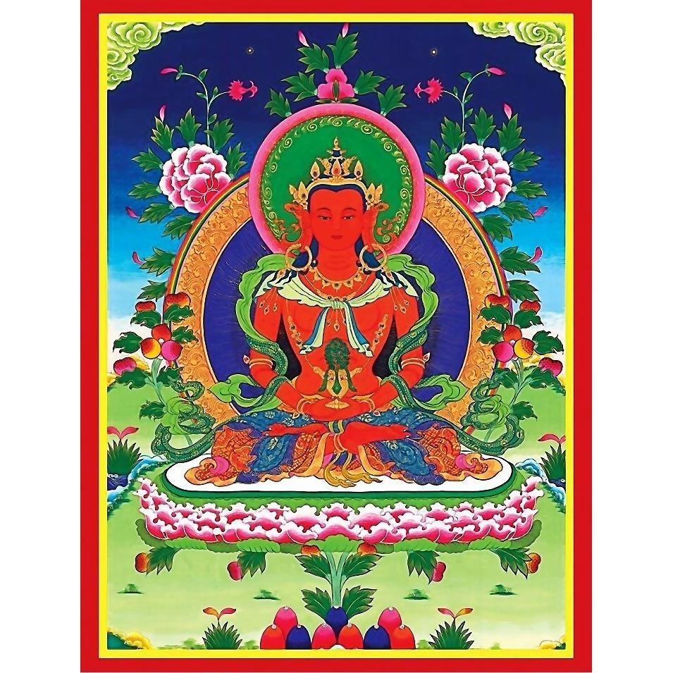 南无无量寿佛长寿佛佛像画像唐卡挂画图相片双面塑封包免邮费结缘
