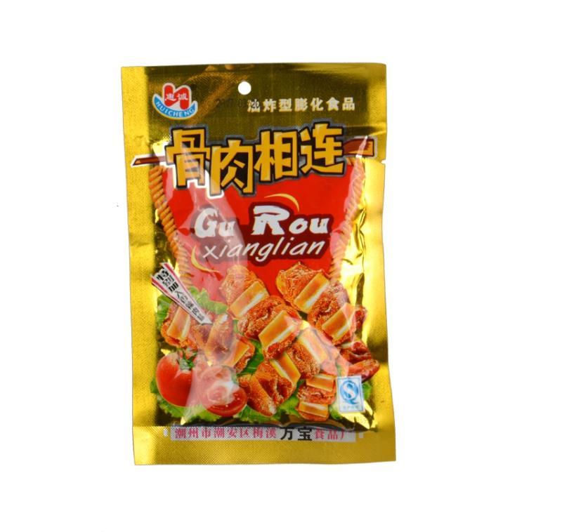  惠诚骨肉相连零食28g*30包油炸型膨化食品8090后怀旧零食小吃