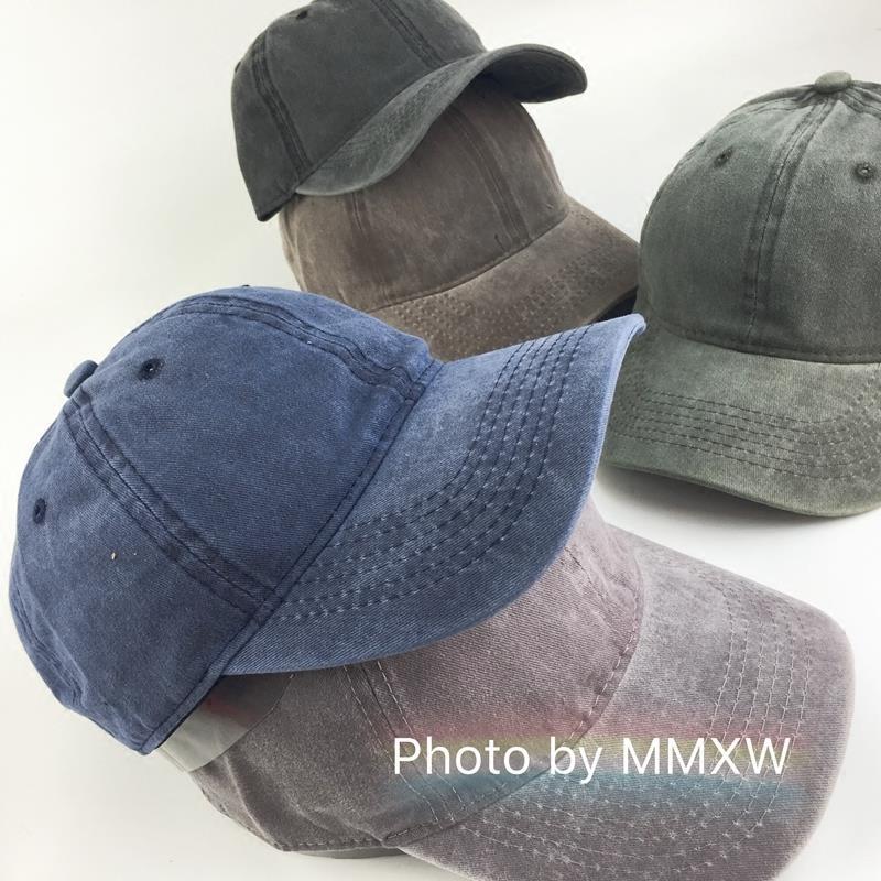 Korean retro made old washed cowboy baseball hat for men and women street light board curved eaves hip hop duck tongue hat