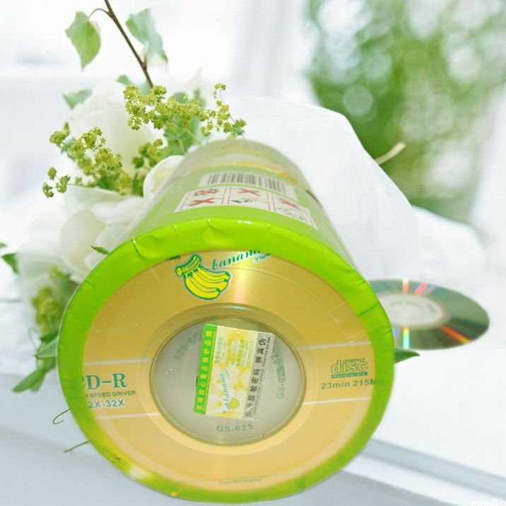 香蕉3寸cd-r刻录盘 8cm小光盘/空白光盘/215mb/迷你光碟