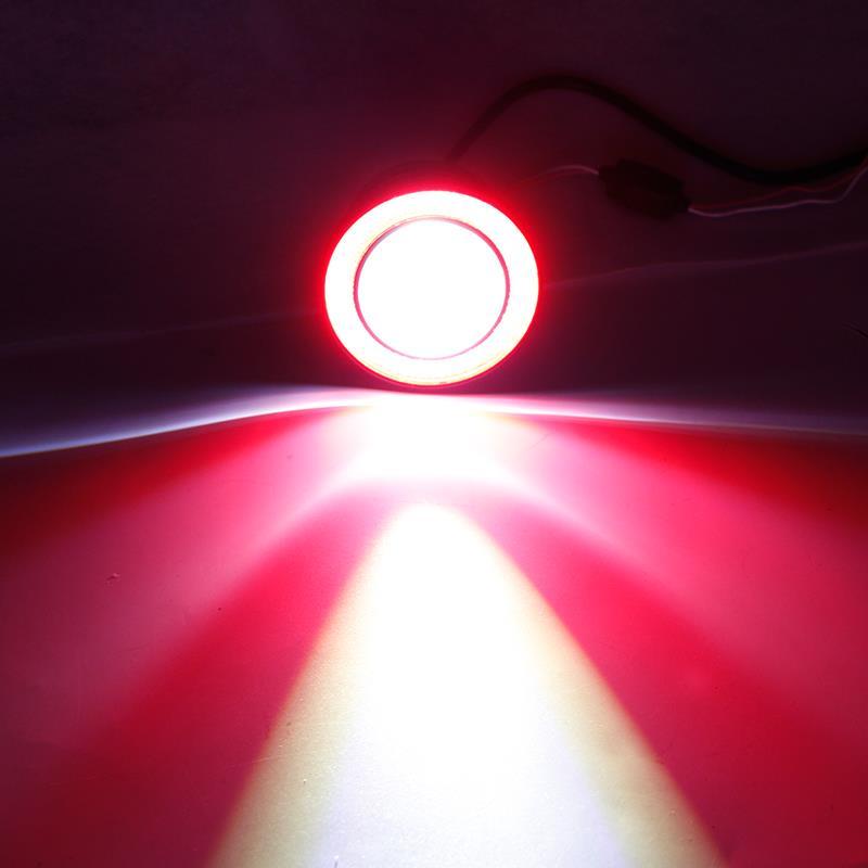 汽车前照灯led透镜雾灯cob天使眼雾灯总成双光超亮日行灯爆款包邮