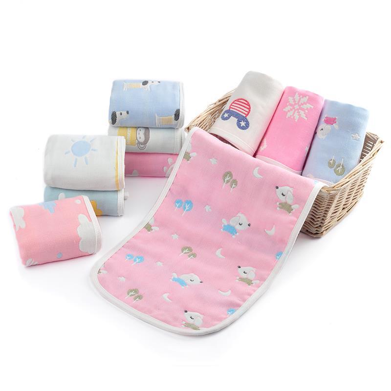 Children's small towel pure cotton gauze baby face wash household children's towel baby cotton rectangular face towel soft and absorbent