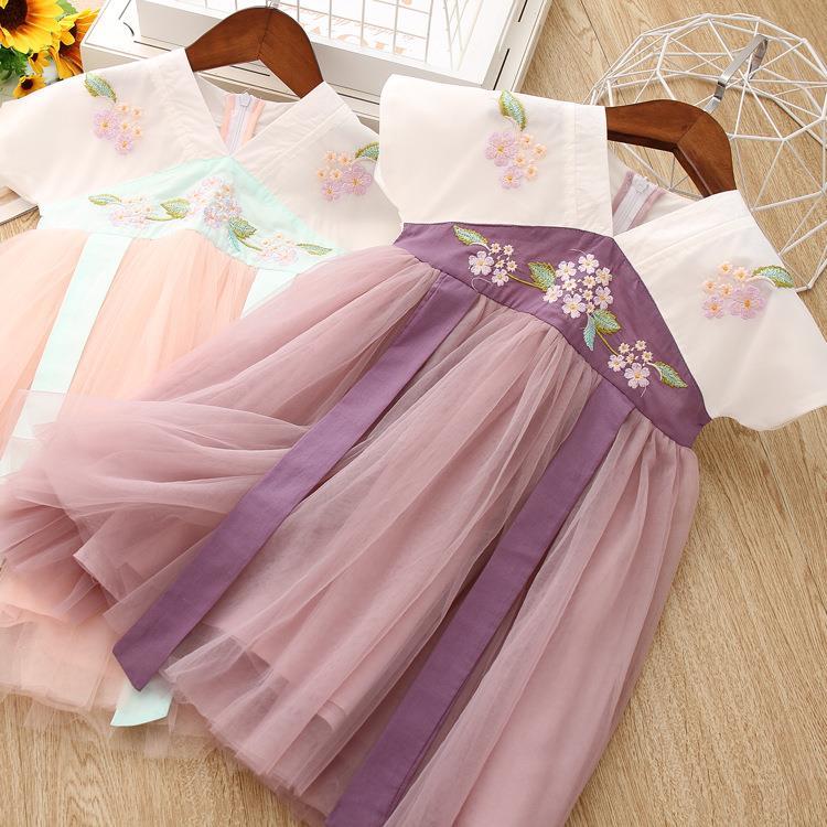 Girls' Hanfu Ru skirt children's dress spring and summer children's Princess Dress Girl Skirt baby Chinese style Tang suit