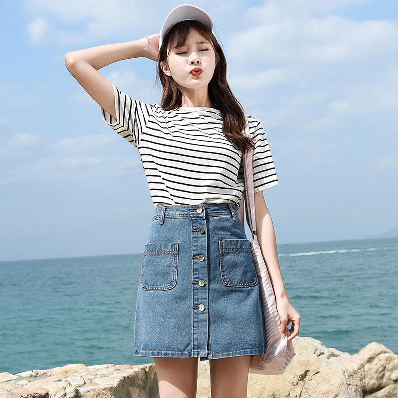 牛仔短裙a字裙黑色夏天 12625cc06a863846b1f58c4348eb25e9.jpg