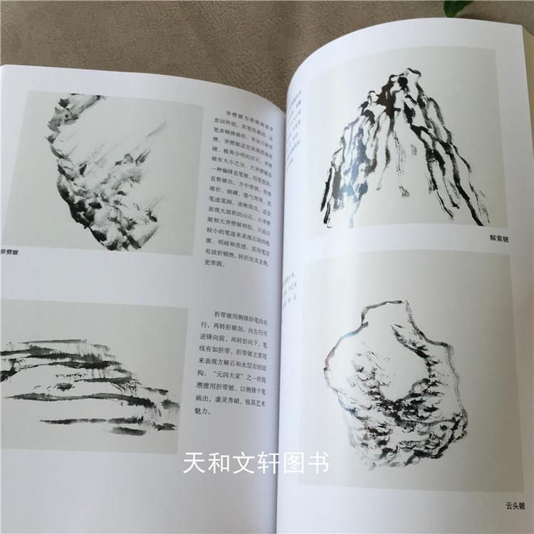 精学易懂中国山水画技法由浅入深教程讲解临摹范本树木山石云水