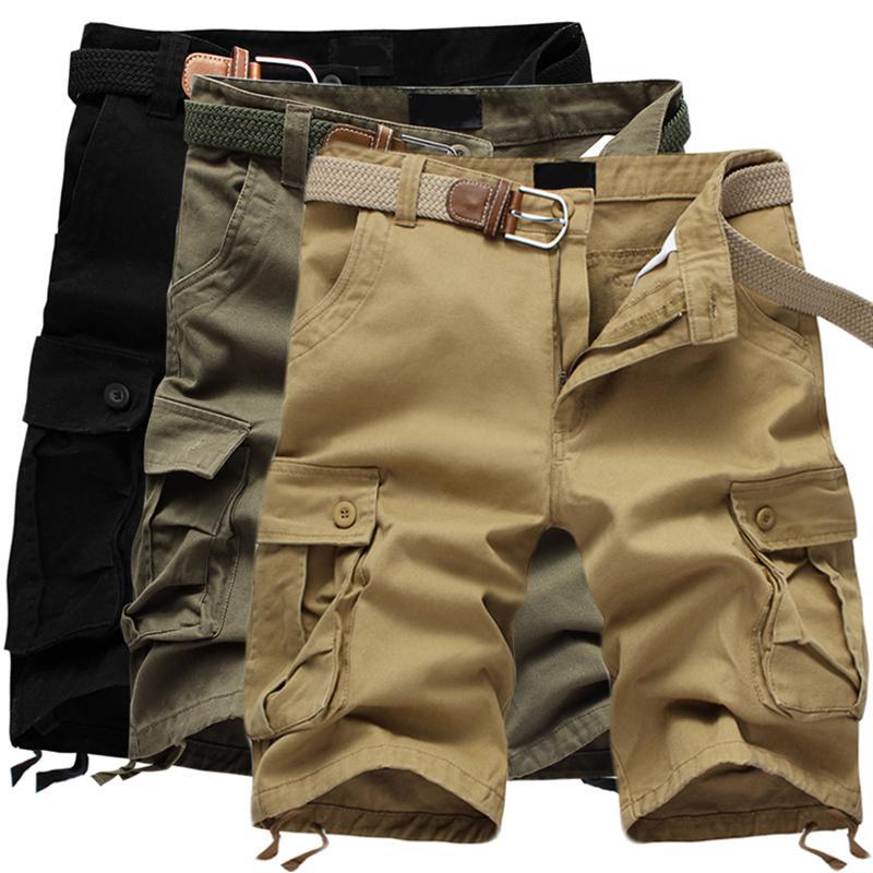 Summer sports shorts, men's five-quarter pants, trendy brand workwear, multi-pocket loose, large size casual pants, boys' breeches