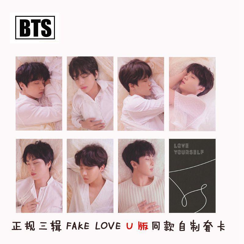 防弹少年团love Yourself 转tear 同款自制专辑小卡签名小卡 虎窝拼
