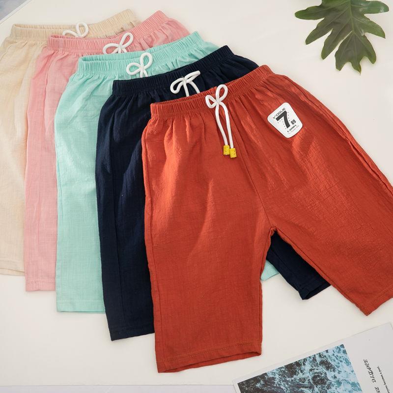 Summer cotton children summer thin girls 2020 new baby sports boys and girls 5-point short pants are breathable