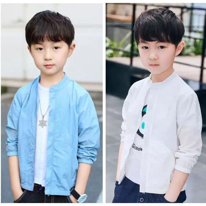 Children's wear boy's thin coat 2020 new summer baseball uniform middle and small children's jacket cardigan children's sunscreen trend