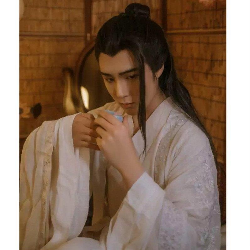 原创楼兰古风传统汉服汉元素男士古装陌上玉侠客服装易水寒男装