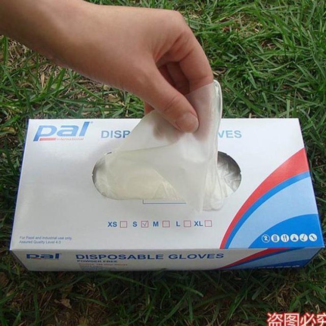 Pelos disposable PVC Gloves Powder free rubber inspection household protection catering kitchen baking gloves