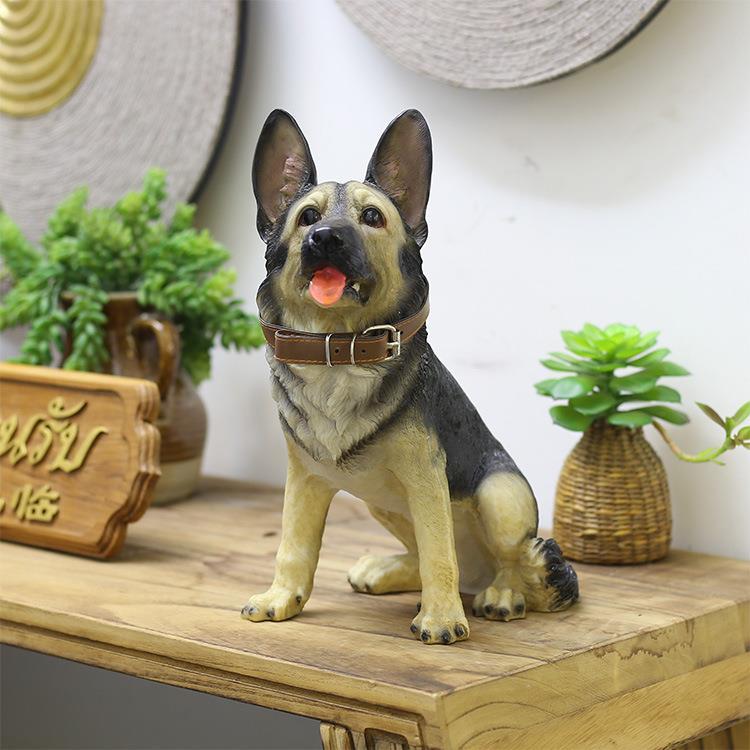 Resin Dog Ornament wolf dog toy handicraft living room study tabletop decoration home ornament cute dog