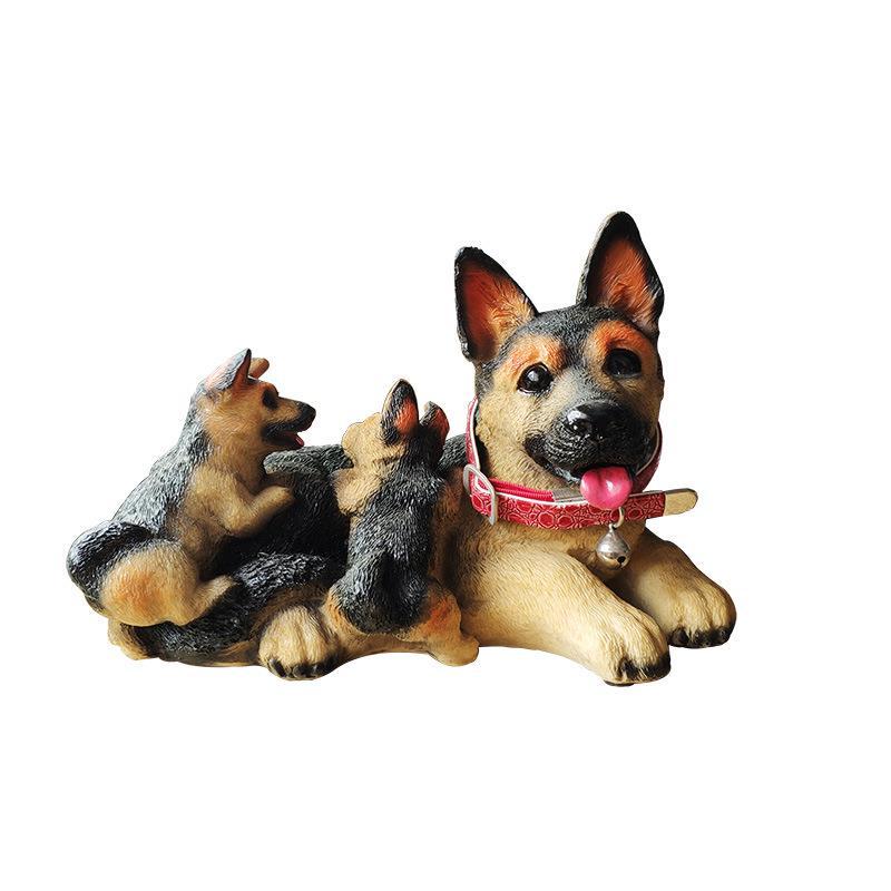 Resin Dog Ornament wolf dog toy handicraft living room study tabletop decoration home ornament cute dog