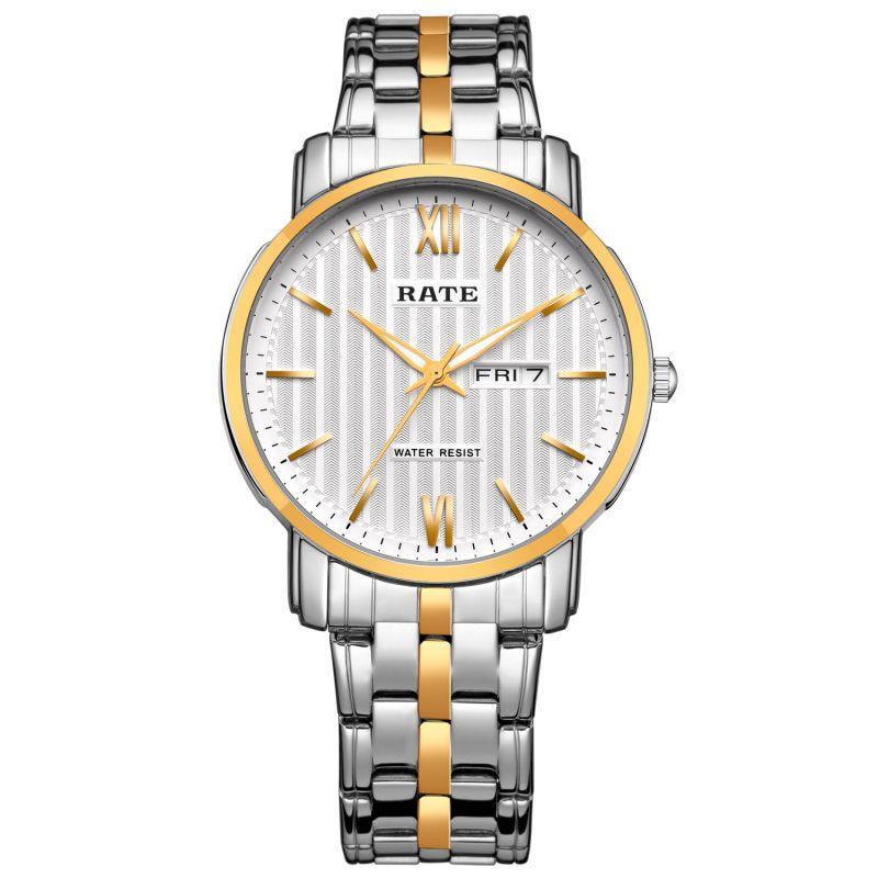 雷特rate手表防水精钢商务时尚手表女士手表男表雷特情侣正品手表