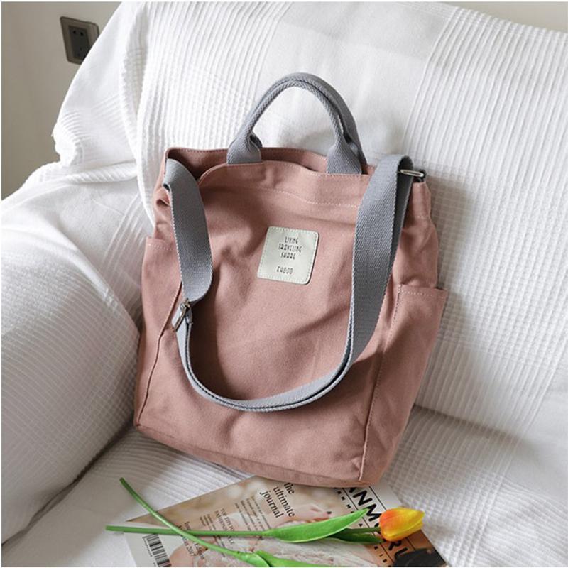 Japanese literature and art oblique straddle single shoulder bag women's canvas Korean version fresh large capacity bag leisure college retro handbag