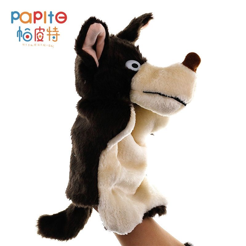 New plush toy hand puppet big bad wolf animal shape doll