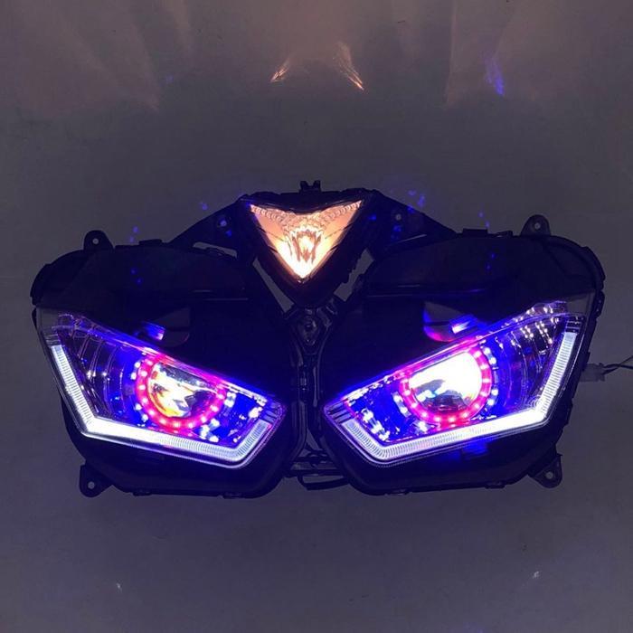 公路赛宝雕跑车摩托车r3 350大灯摩托车灯具改装大灯配件大灯灯泡