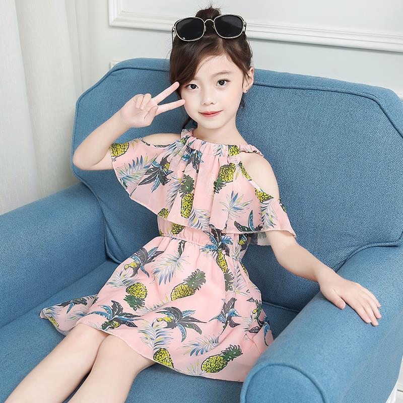 Children's wear girl SLING DRESS summer dress 2020 new Korean little girl foreign style children Chiffon princess skirt