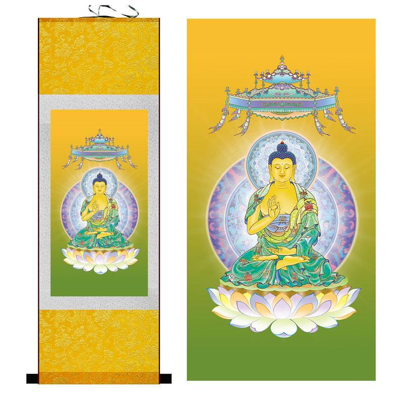 药师七佛南无善名称吉祥王如来佛教人物画像国画丝绸卷轴挂画特价