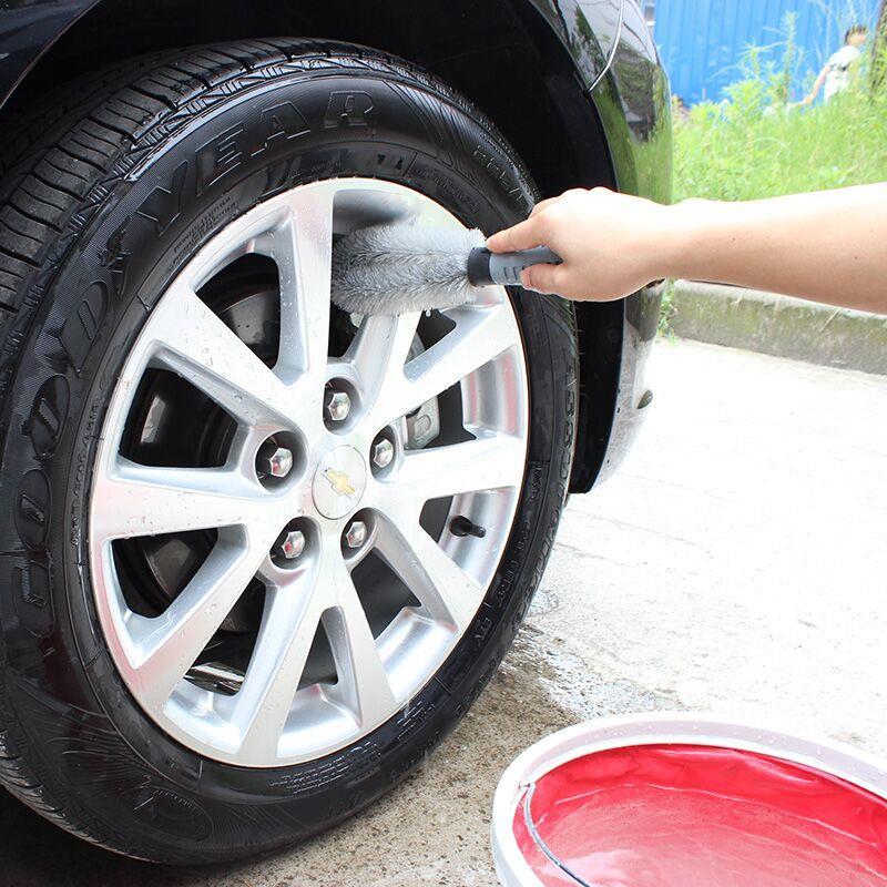 汽车洗车工具车用刷子轮胎刷专用轮毂刷毛刷清洁清洗用品工具钢圈