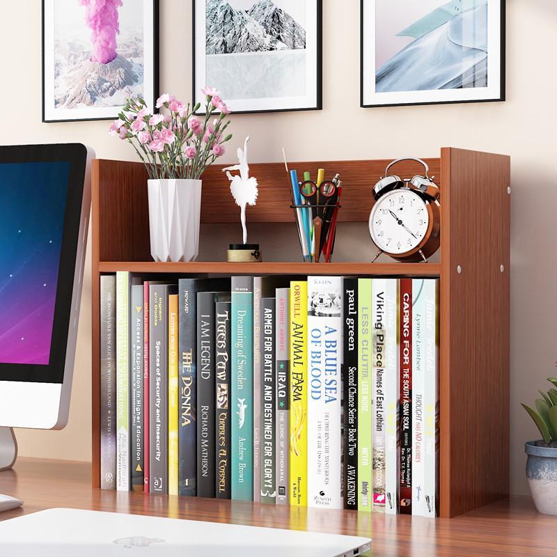 Simple bookshelf, simple shelf on desk, simple modern student dormitory bookcase, children's desk for storing office books