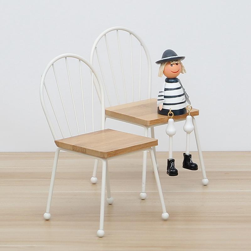 北欧风格实木家居小椅子摆件桌面可爱装饰品迷你木质桌椅小摆设