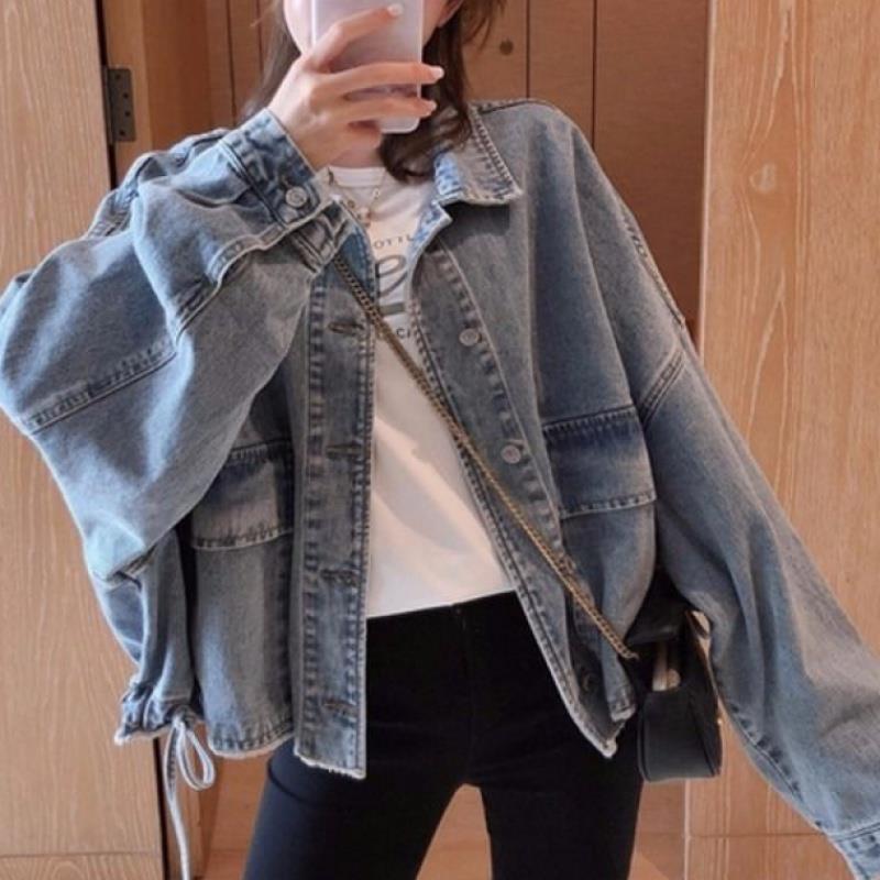 2020 new short denim jacket jacket female student Korean loose spring and autumn versatile top ins fashion BF