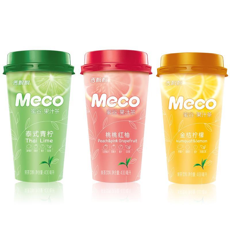 香飘飘奶茶 meco蜜谷· 果汁茶  果汁 饮料整箱 15杯装 柠檬茶饮
