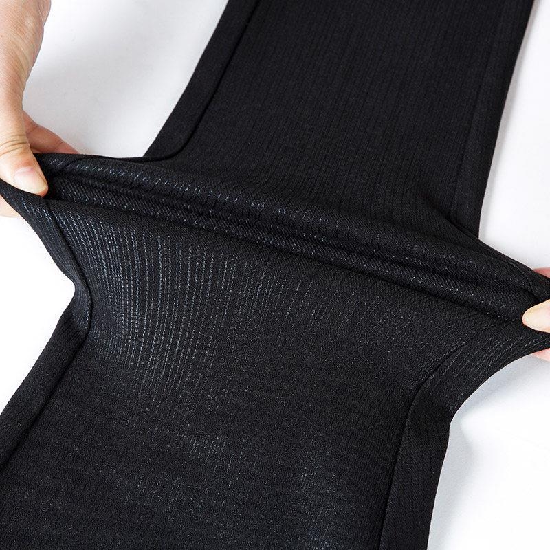 [Thin and velvet models] black leggings women's outerwear autumn and winter new pencil pants elastic pants
