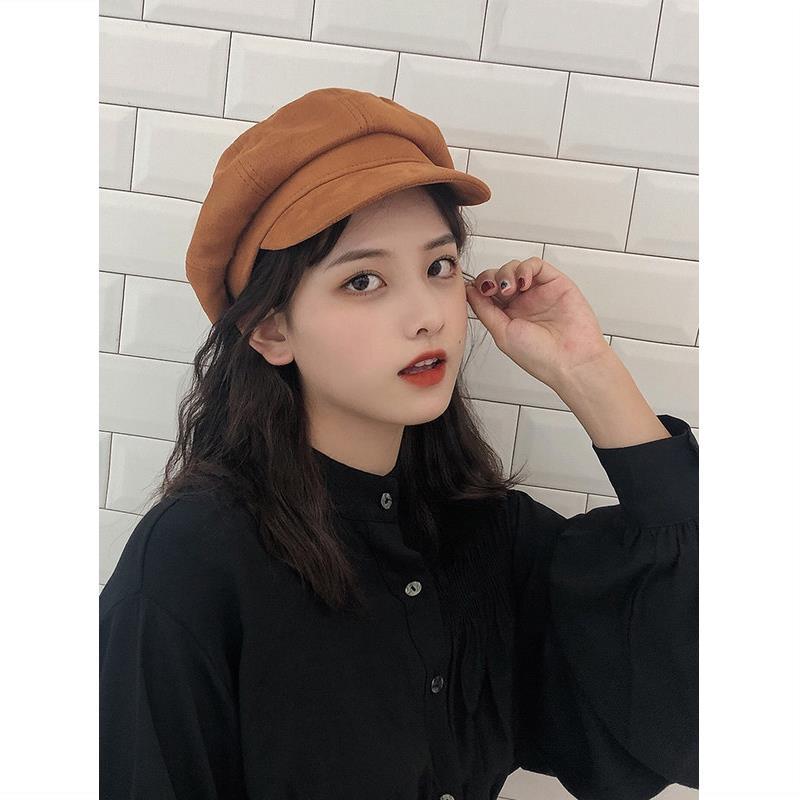 Hat girl spring and autumn Korean Beret Japanese popular octagonal hat trend