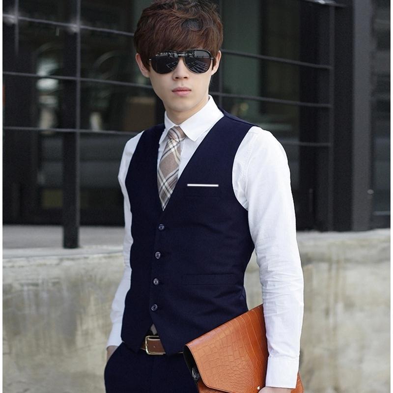 Men's spring autumn winter vest slim fit Korean business casual British suit formal jacket