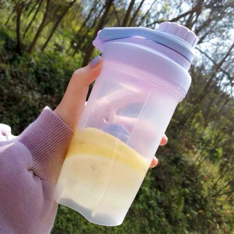 塑料健身热水摇摇杯子奶茶水壶手摇