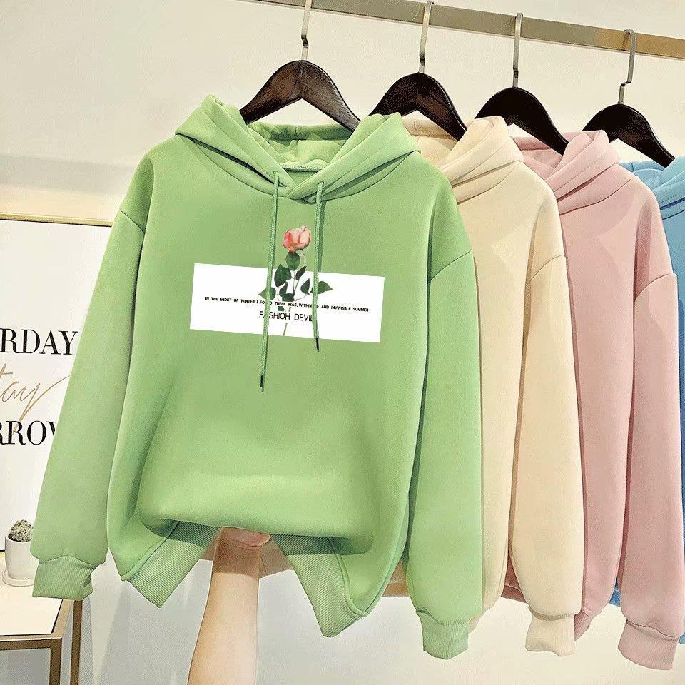 Girls' plush and thickened sweater 13 autumn and winter clothes 12 girls' 14 hooded 15-year-old children's warm jacket trend