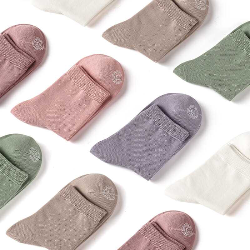 100纯棉袜子女中筒袜秋冬日系可爱女士四季款全棉防臭韩国ins潮