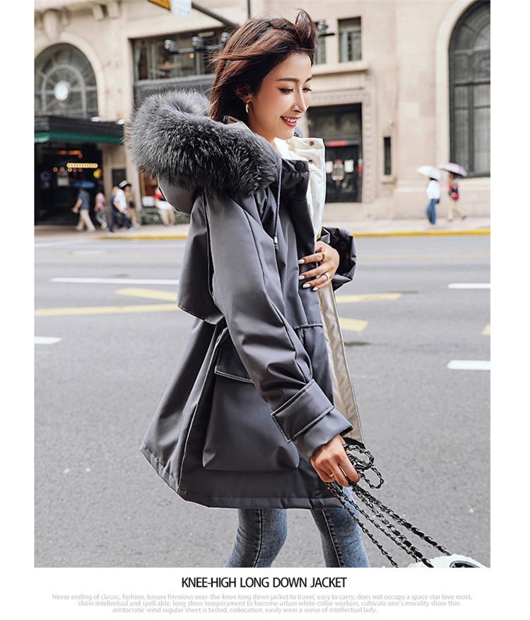 2020冬装新款韩版羽绒棉服女学生短款加厚显瘦大毛领大码派克服女