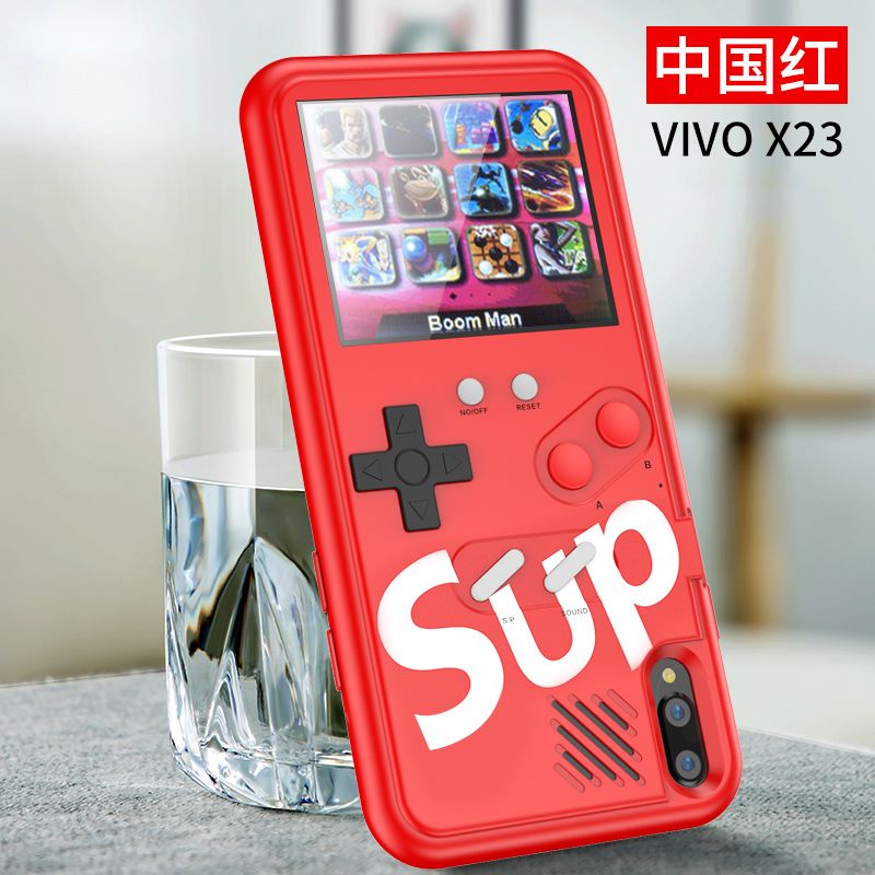 网红oppo r15 r17 vivo x21 x23带游戏机手机壳的彩屏男可以玩的