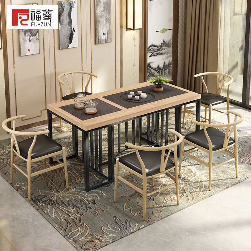 茶桌椅组合火烧石茶台功夫茶几茶道桌子茶艺桌简约现代泡茶大理石