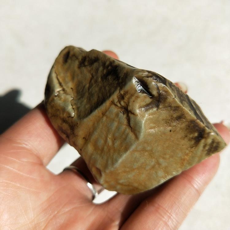 148g戈壁泥石原石罗布泊风凌石天然泥石摆件手把件