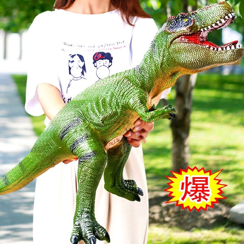 大王龙恐龙玩具儿童红色超大号仿真动物霸王龙5-6岁8男孩塑胶软胶【3