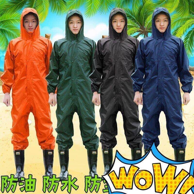 Disposable whole body waterproof and dust-proof wear-resistant work clothes fiberglass farm clothes integrated protective clothing special car wash