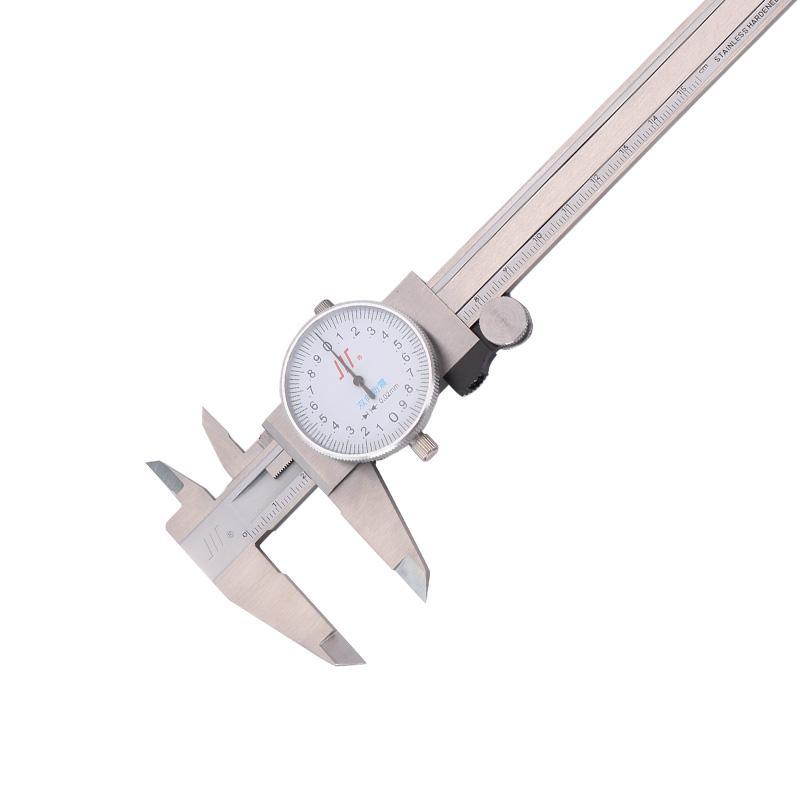 双向防震成量不锈钢带表卡尺0-150- 200-300mm 精度0.02mm