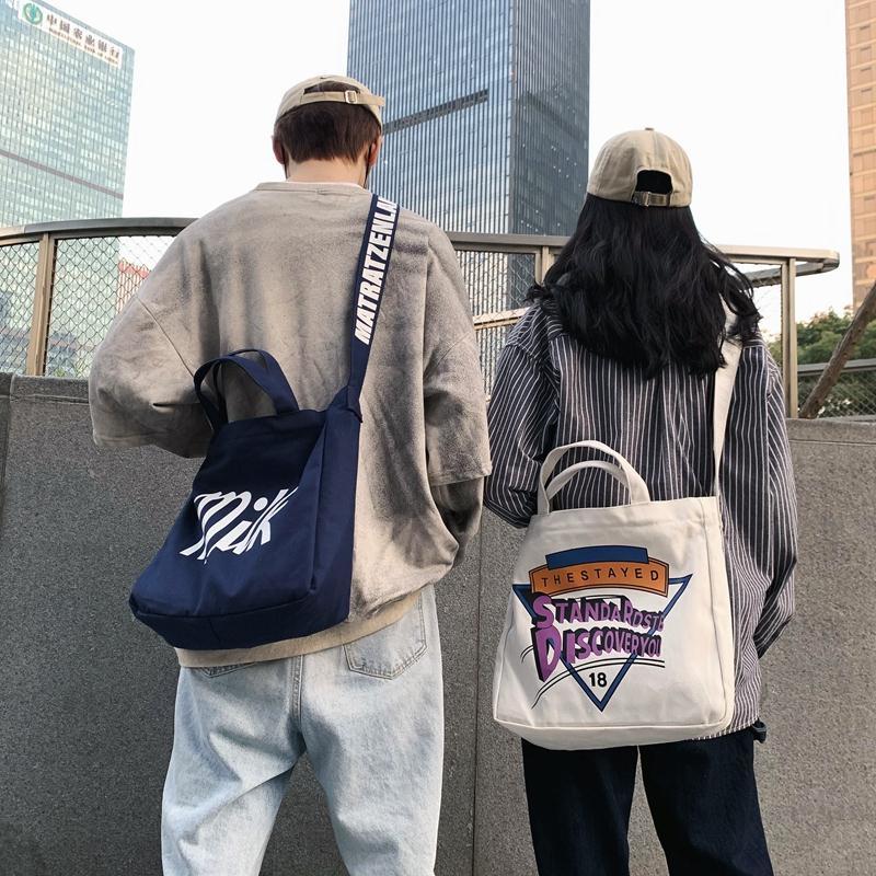 Canvas bag men's messenger bag Korean bag schoolboy's shoulder bag large capacity yuansufeng portable backpack for women