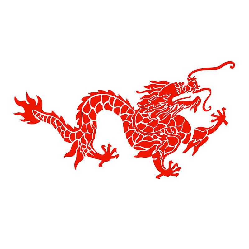 龙凤剪纸凤凰窗花12生肖龙贴纸pvc不干胶防水贴画喜庆婚庆剪纸贴