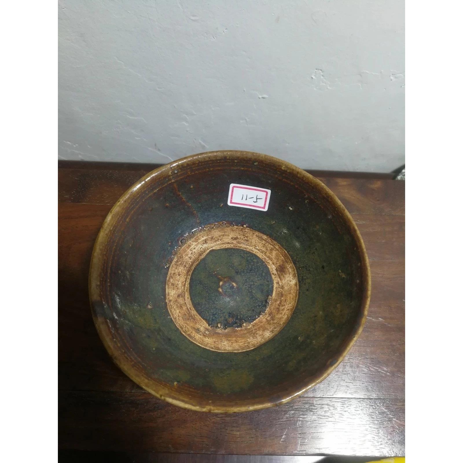 包老古董清代酱釉瓷碗完整约13厘米如图一物一图按图发货茶道碗盏