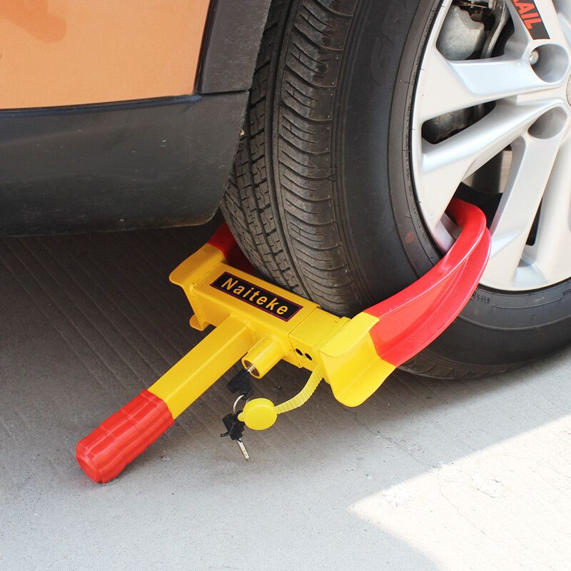 耐特克轮胎锁汽车车轮锁加厚虎钳轮胎锁汽车防盗锁地锁轮胎锁物业