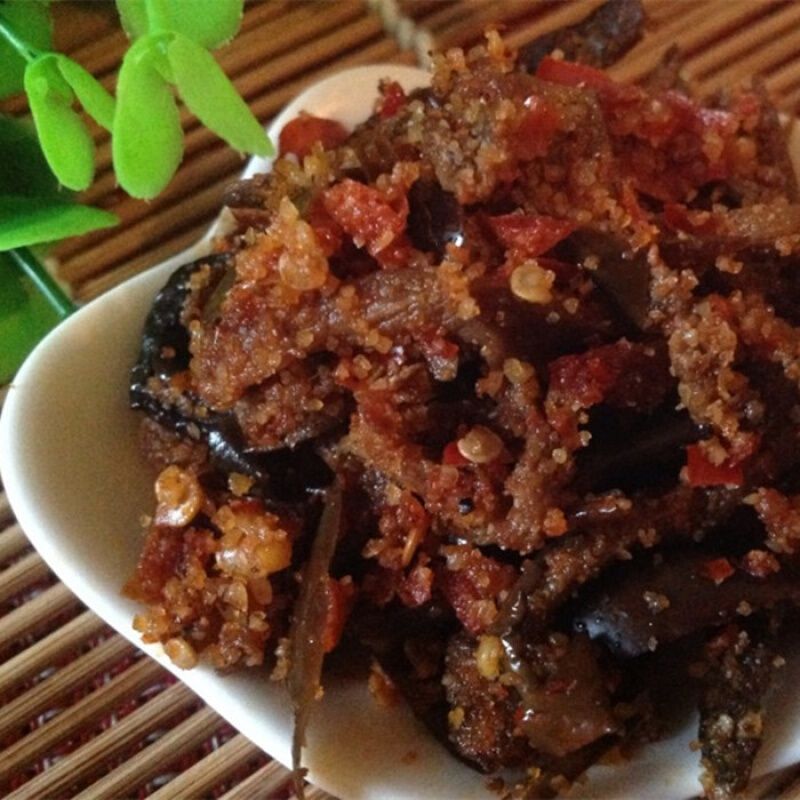云南特产昆明传统地道私房菜 下饭菜茄子炸茄子鲊茄子干
