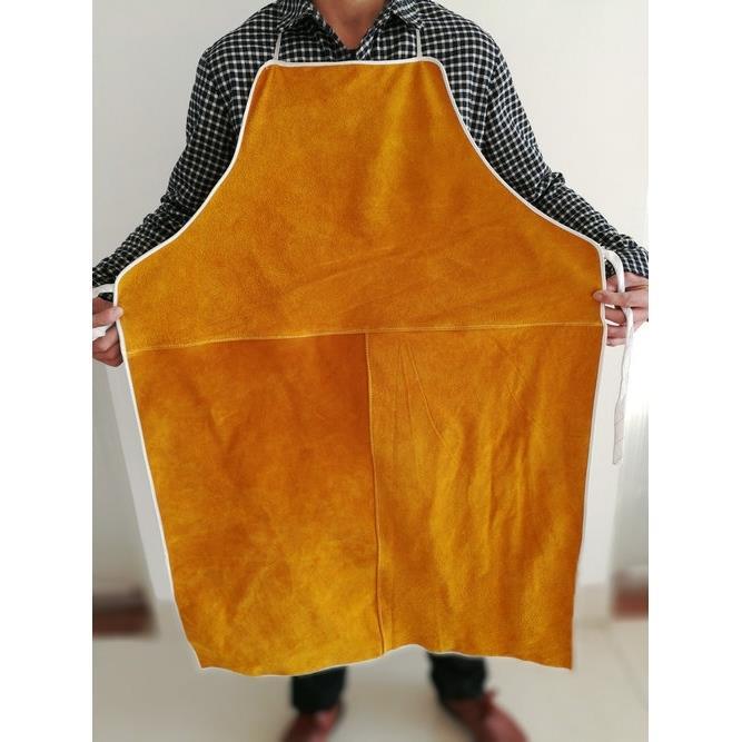 Cowhide welder apron welding protective clothing heat insulation work suit electric welding whole leather skirt manufacturer