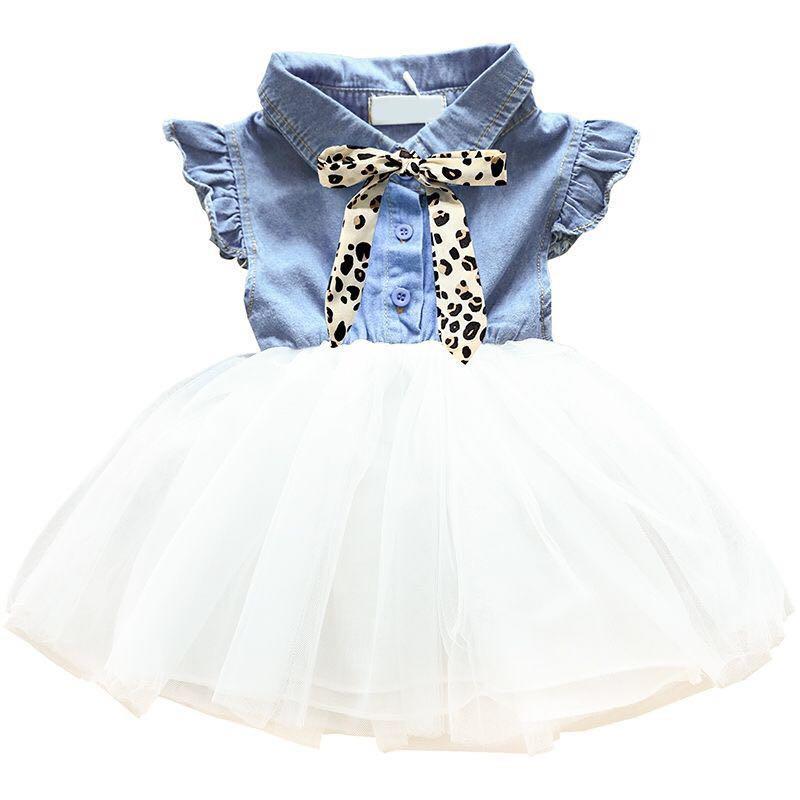 Girls Summer Dress 1-3 years old children's dress baby skirt 2020 new style foreign style PRINCESS 6 girl baby denim skirt