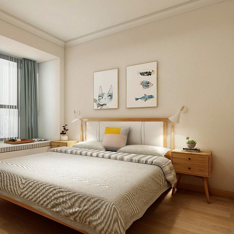 按尺寸定制浅咖色黄色米色墙纸纯色素色暖色系客厅卧室美容院壁纸